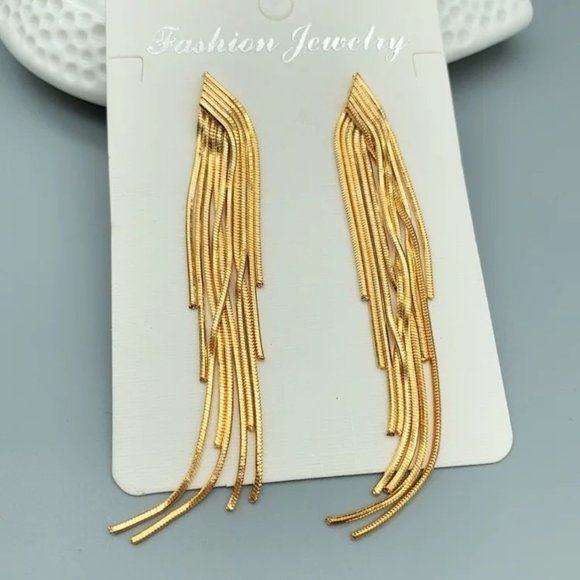 S925 Elegant Long Chain Earrings - Picture 6 of 9